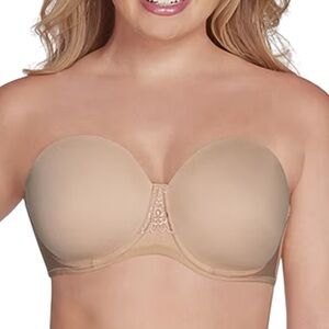 VANITY FAIR beauty back smoothing underwire strapless bra 36D style 74380 NWOT